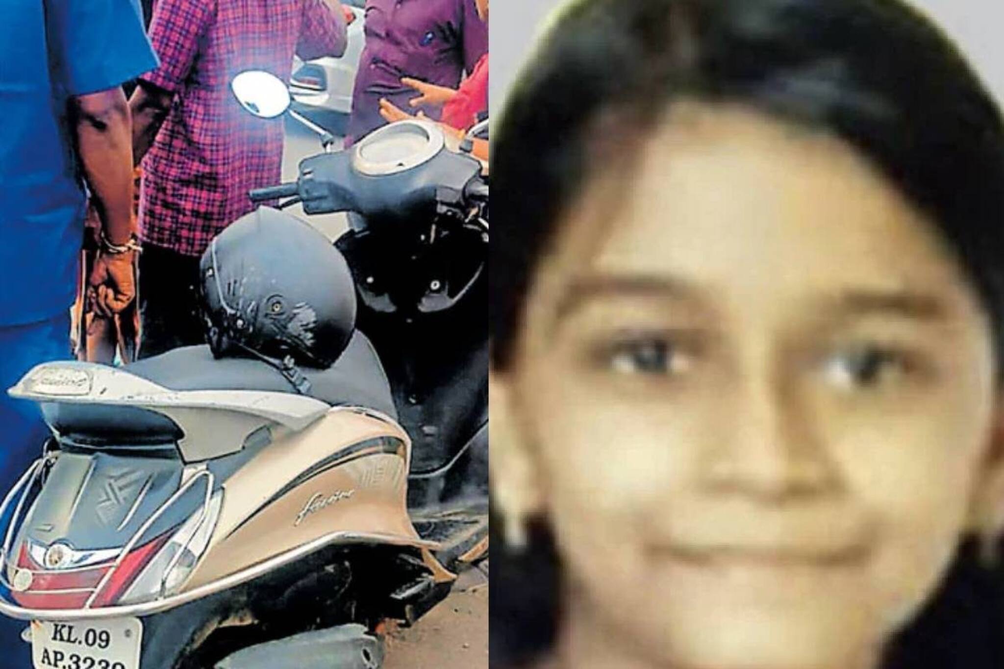 ദേശീയപാത മുറിച്ചുകടക്കുന്നതിനിടെ സ്കൂട്ടറിൽ ബസിടിച്ച് 13-കാരി മരിച്ചു; പിതൃസഹോദരിക്ക് പരിക്ക്