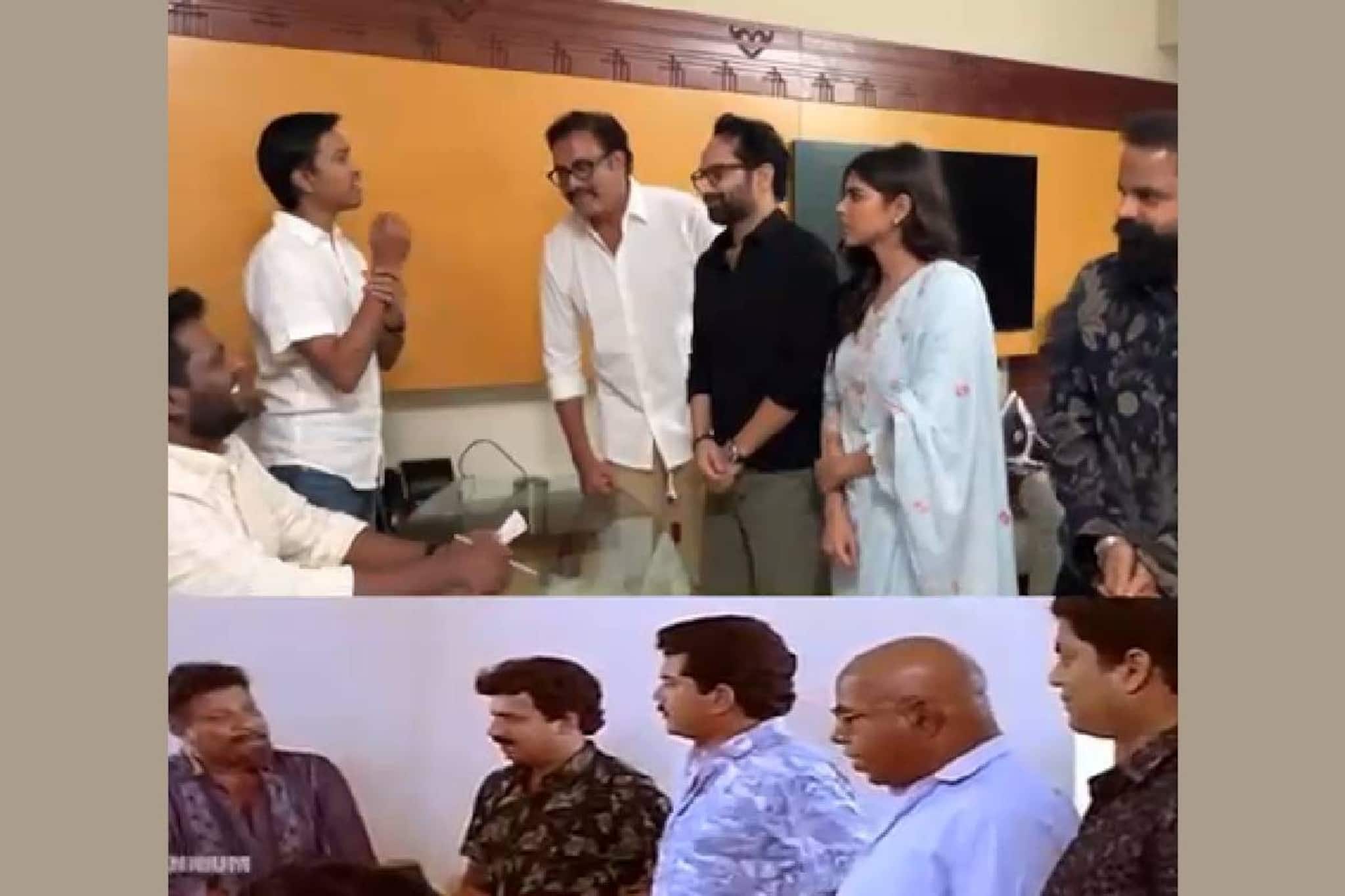 ആരാ ബെസ്റ്റ്? 'മൂക്കില്ലാ രാജ്യത്ത്' ടീമിനെ അനുകരിച്ച് ഫഹദും കല്യാണിയും കൂട്ടരും