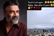 R. Madhavan | തോരാമഴയിൽ എയർപോർട്ടുകൾ അടച്ചു; ലേയിൽ കുടുങ്ങി നടൻ മാധവൻ