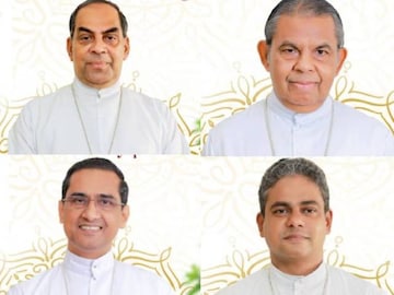 മാർ കുര്യാക്കോസ് ഭരണികുളങ്ങര, മാർ സെബാസ്റ്റ്യൻ വടക്കേൽ, മാർ സെബാസ്റ്റ്യൻ വാണിയപ്പുരയ്ക്കൽ, മാർ പ്രിൻസ് ആന്റണി പാണേങ്ങാടൻ