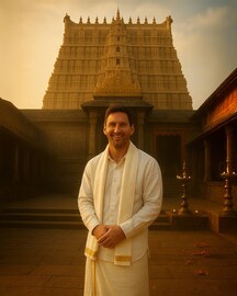 മുണ്ടുടുത്ത മെസി; വരവാഘോഷിച്ച് രാജസ്ഥാൻ റോയൽസ്