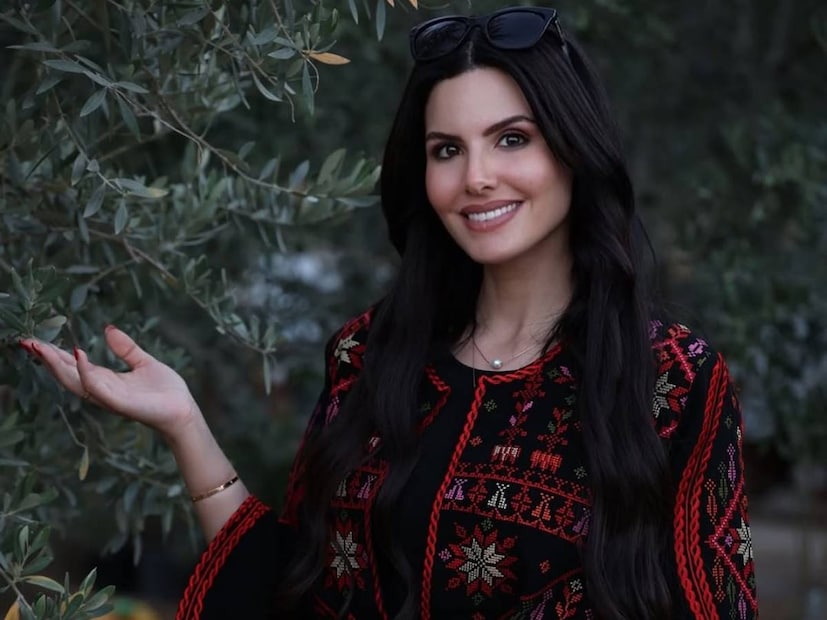 nadeen ayoub palestine model announces partcipation in miss universe 2025