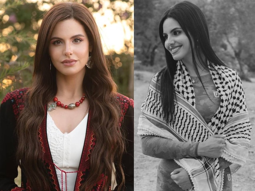 nadeen ayoub palestine model announces partcipation in miss universe 2025