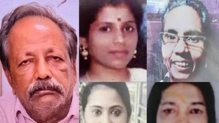 സെബാസ്റ്റ്യൻ (ഇടത്) ബിന്ദു പത്മനാഭൻ. ജെയ്നമ്മ, സിന്ധു, ഐഷ