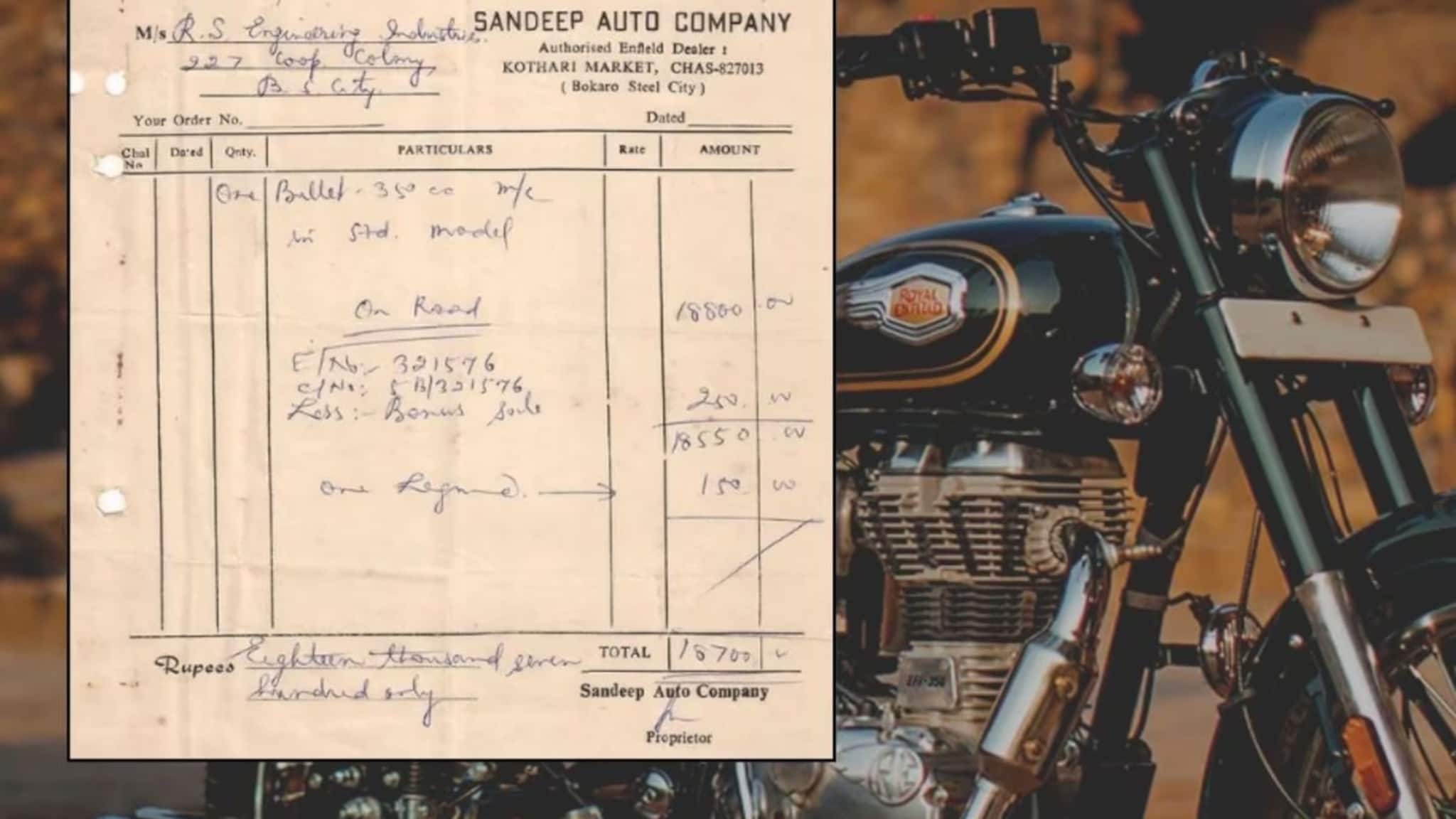 1986-ൽ റോയൽ എൻഫീൽഡ് ബൈക്കിന്റെ വില എത്രയാണെന്ന് അറിയാമോ?