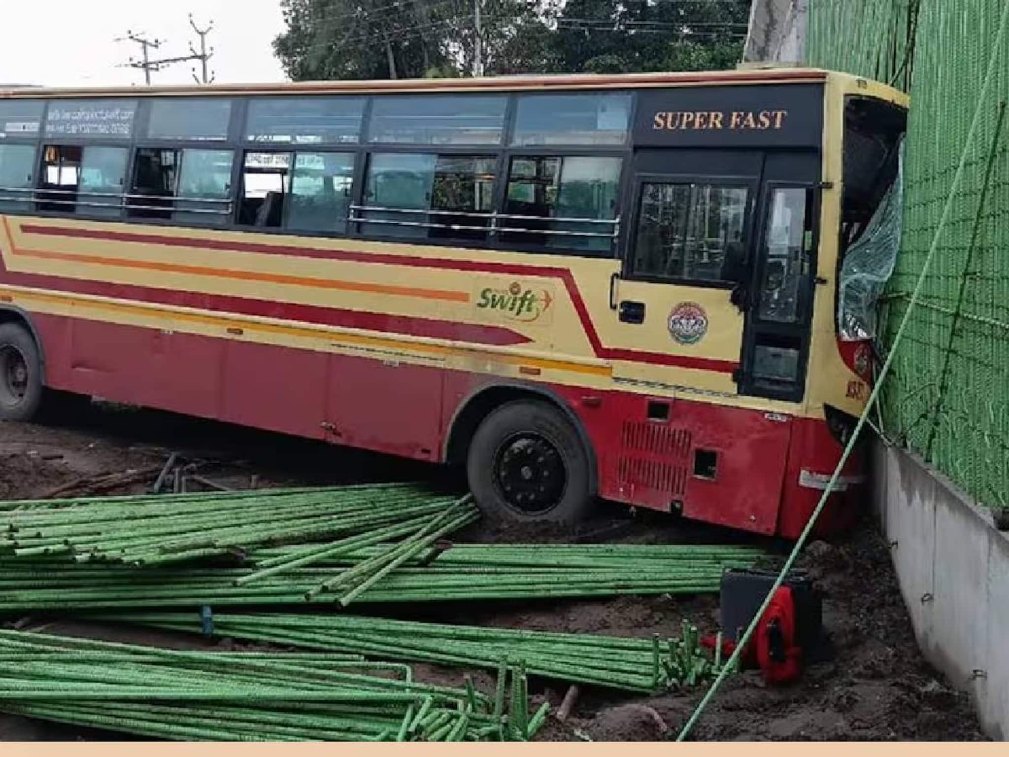 ചേർത്തലയിൽ കെഎസ്ആർടിസി ബസ് അടിപ്പാതയിലേക്ക് ഇടിച്ചുകയറി; 28 പേർക്ക് പരുക്ക്