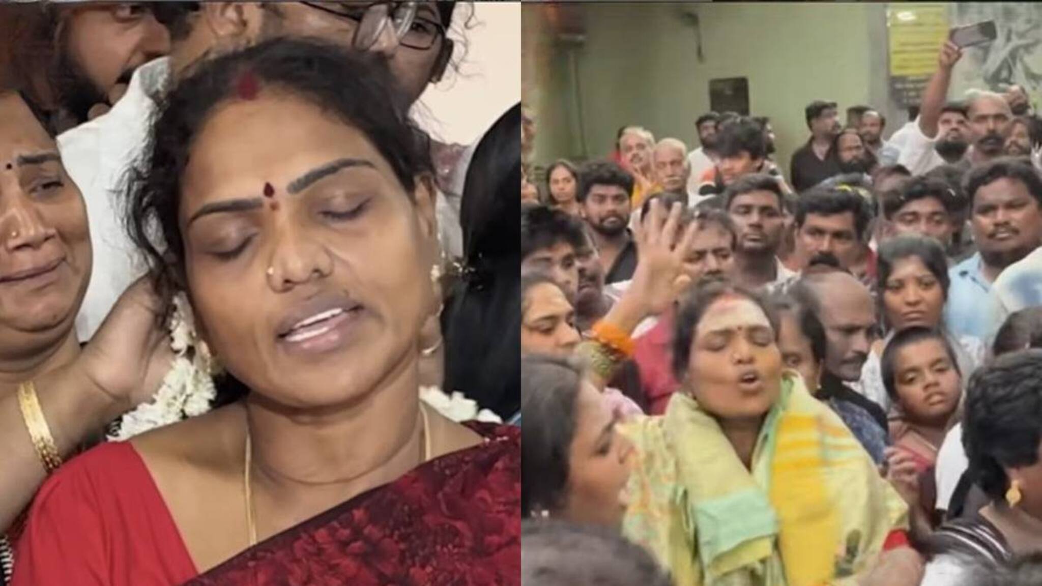 അവസാനമായി നെറുകയിൽ സിന്ദൂരം ചാർത്തി, മുല്ലപ്പൂ ചൂടി, നൃത്തമാടി റോബോ ശങ്കറിന്റെ ഭാര്യ; കണ്ണീരോടെ മറ്റുള്ളവരും