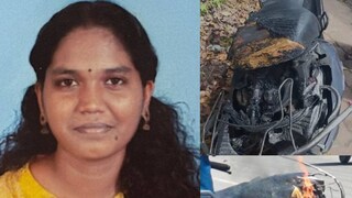 അഞ്ജന, അപകടത്തിൽപെട്ട സ്കൂട്ടർ‌