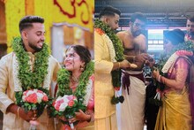 ഗുരുവായൂരമ്പല നടയിൽ പ്രണയ സാഫല്യം; പൊലീസിന്റെ കസ്റ്റഡി മർദനത്തിന് ഇരയായ സുജിത്ത് തൃഷ്ണയെ താലി ചാര്‍ത്തി