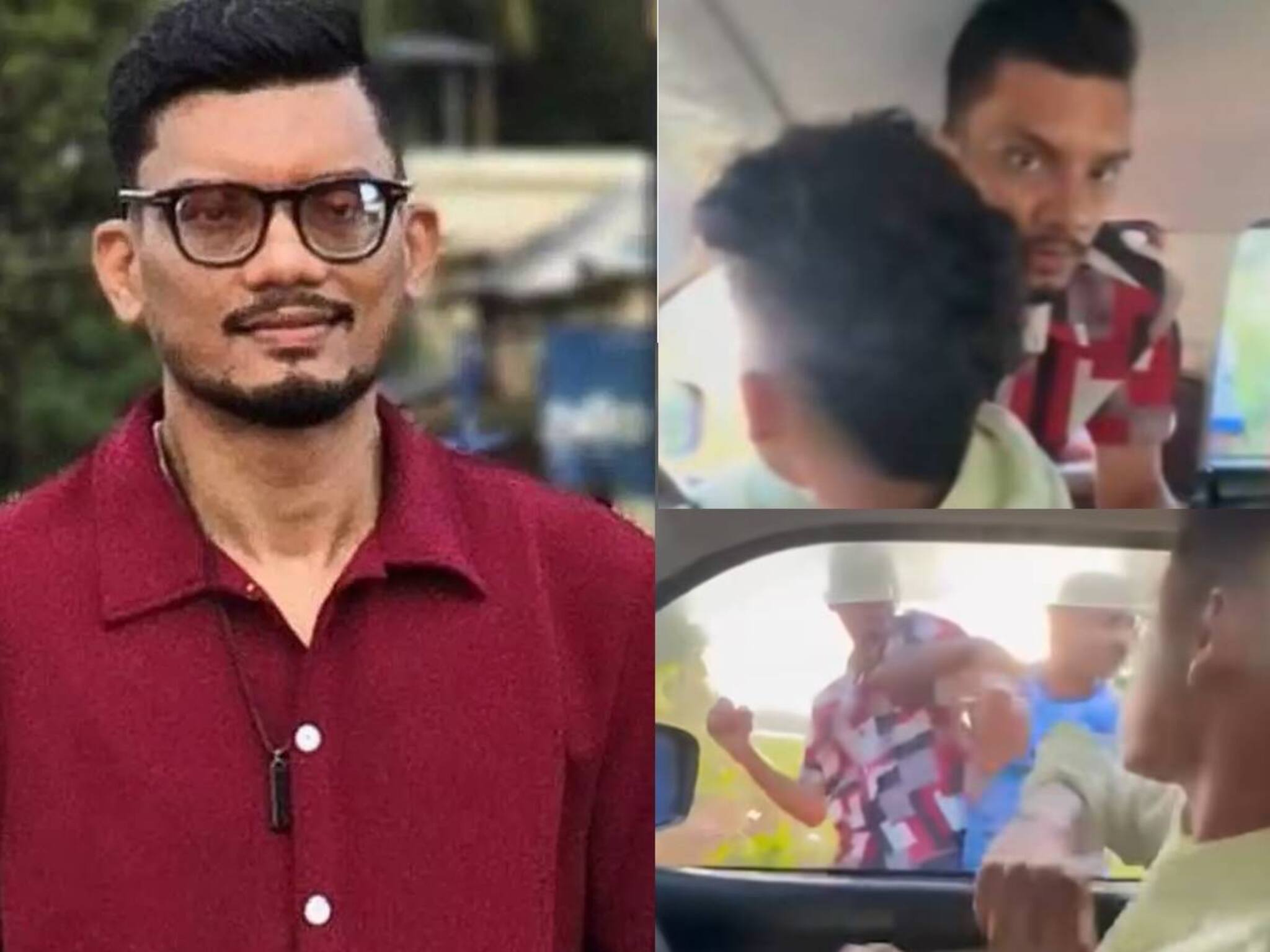 കോണ്‍ഗ്രസ് സൈബര്‍ പ്രവര്‍ത്തകന്‍ നിസാര്‍ കുമ്പിള കാർ തടഞ്ഞ് യുവാക്കളെ മർദിക്കുന്ന ദൃശ്യങ്ങള്‍ പുറത്ത്