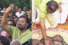 അത്തപ്പൂക്കള വിവാദം; കൊല്ലം മുതുപിലാക്കാട് പാർത്ഥസാരഥി ക്ഷേത്രത്തിലെ പൂക്കളത്തിൽ സിന്ദൂരം പതിപ്പിച്ച് സുരേഷ് ഗോപി