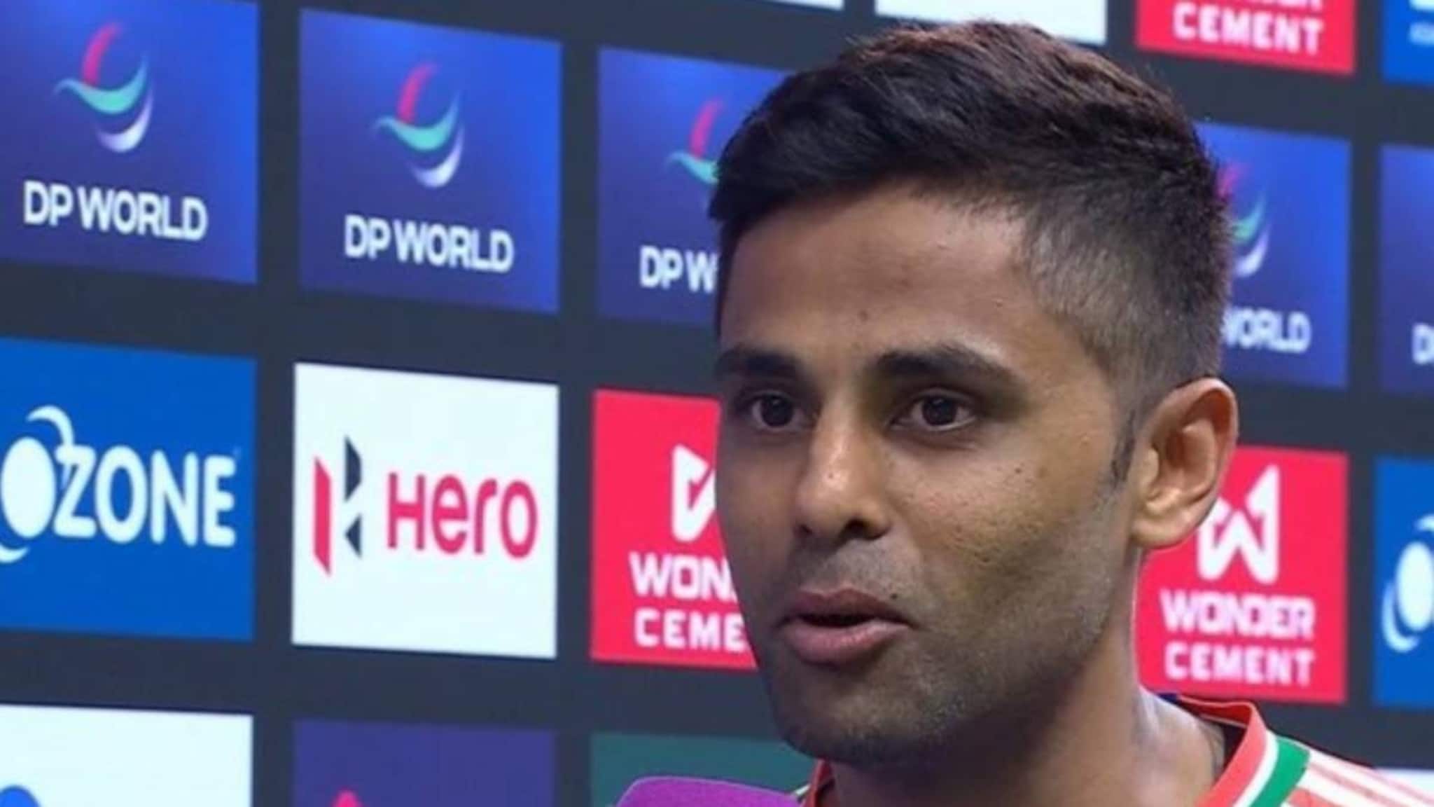 'ഞങ്ങൾ പാകിസ്ഥാനെതിരെ കളിക്കാൻ വിസമ്മതിച്ചിട്ടില്ല': ഇന്ത്യ-പാക് ടി20 ലോകകപ്പ് തർക്കത്തിൽ സൂര്യകുമാർ യാദവ്