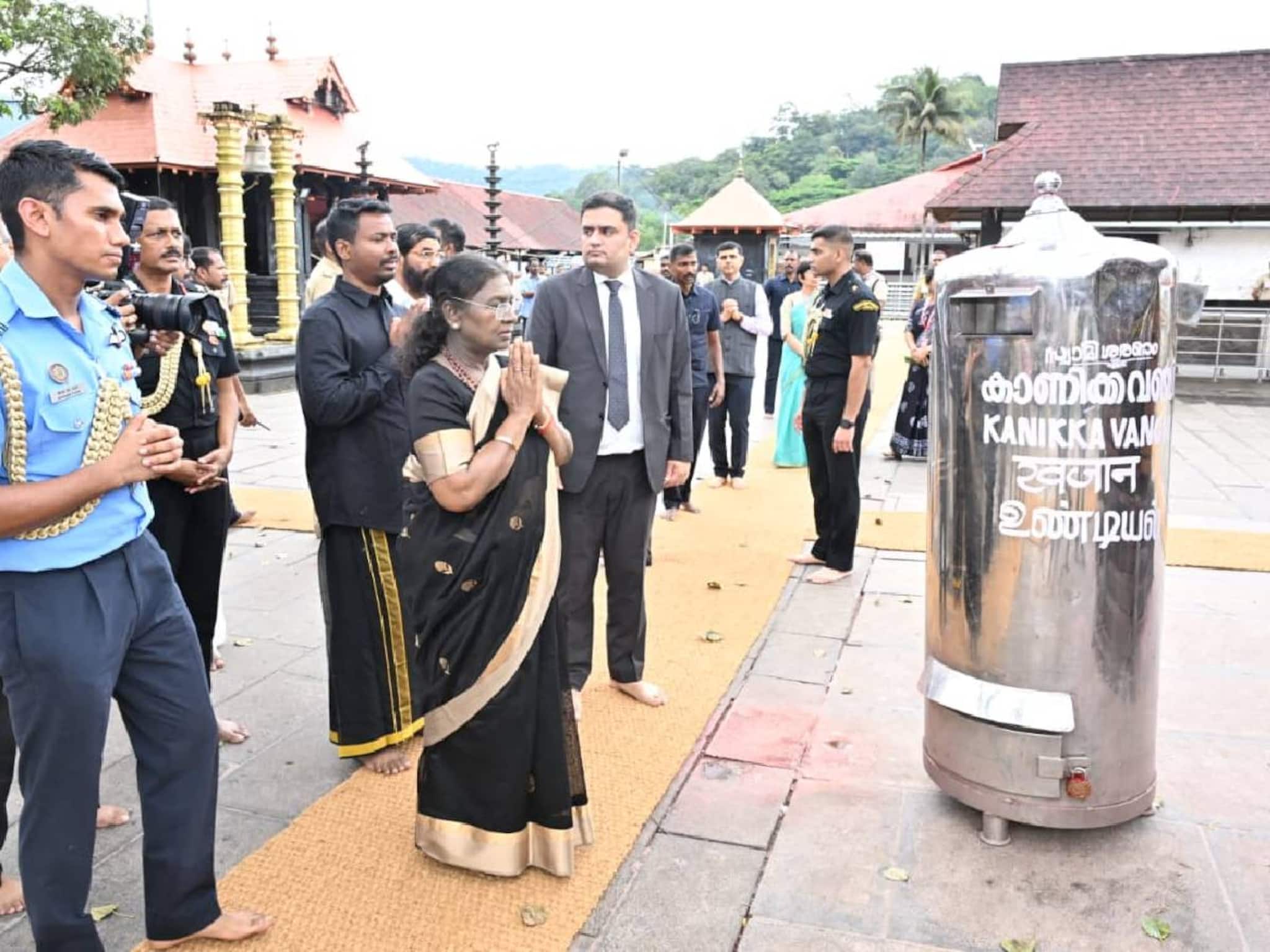 Droupadi Murmu| ചരിത്രം കുറിച്ച് രാഷ്‌ട്രപതി ദ്രൗപതി മുർമുവിന്റെ ശബരിമല അയ്യപ്പദർശനം; രാഷ്ട്രപതിയുടെ ദർശനം ചിത്രങ്ങളിലൂടെ