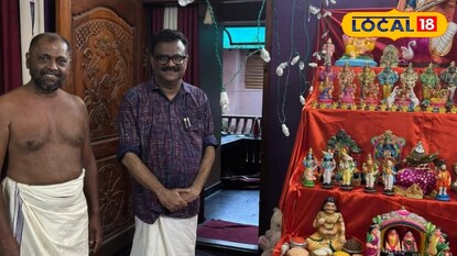 മലയിൻകീഴ് സ്വദേശിയായ രാജേഷ് ഒരുക്കിയ ബൊമ്മക്കൊലു സന്ദർശിക്കാൻ എത്തിയ ഐബി സതീഷ് മലയിൻകീഴ് സ്വദേശിയായ രാജേഷ് ഒരുക്കിയ ബൊമ്മക്കൊലു സന്ദർശിക്കാൻ എത്തിയ ഐബി സതീഷ്