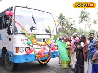 പുതിയ കെ എസ് ആർ ടി സി ബസിന്റെ ഫ്ലാഗ് ഓഫ് കർമ്മം നിർവഹിച്ച് മന്ത്രി പി രാജീവ്.