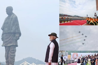 സര്‍ദാര്‍ വല്ലഭായി പട്ടേലിന്‍റെ ജന്‍മവാര്‍ഷികാഘോഷം; ഏകതാ പ്രതിമക്ക് മുന്നിൽ പരേഡും കലാപ്രകടനങ്ങളും