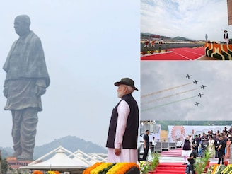 സര്‍ദാര്‍ വല്ലഭായി പട്ടേലിന്‍റെ ജന്‍മവാര്‍ഷികാഘോഷം; ഏകതാ പ്രതിമക്ക് മുന്നിൽ പരേഡും കലാപ്രകടനങ്ങളും