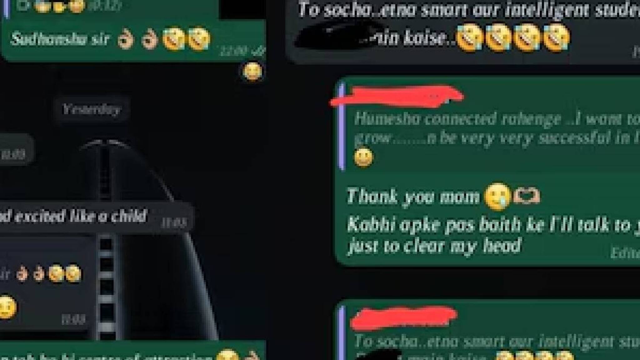 ''ടീച്ചര്‍ എന്നോട്  ഫ്ലർട്ട് ചെയ്യുകയാണോ?'' അധ്യാപിക അയച്ച മെസേജുകളുടെ സ്‌ക്രീന്‍ഷോട്ട് പങ്കുവെച്ച് വിദ്യാര്‍ഥി