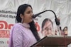 നടി റിനി ആൻ ജോർജ് സിപിഎം വേദിയിൽ; പാർട്ടിയിലേക്ക് സ്വാ​ഗതം ചെയ്ത് കെ ജെ ഷൈൻ