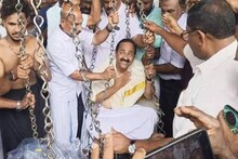 കോൺഗ്രസ് പ്രവർത്തകരുടെ വഴിപാട്; പന്മന സുബ്രഹ്മണ്യസ്വാമിക്ഷേത്രത്തിൽ വി ഡി സതീശന് ഉണ്ണിയപ്പംകൊണ്ട് തുലാഭാരം