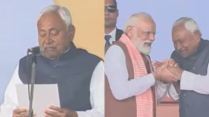 നിതീഷ് കുമാർ മുഖ്യമന്ത്രിയായി സത്യപ്രതിജ്ഞ ചെയ്യുന്നു നിതീഷ് കുമാർ മുഖ്യമന്ത്രിയായി സത്യപ്രതിജ്ഞ ചെയ്യുന്നു