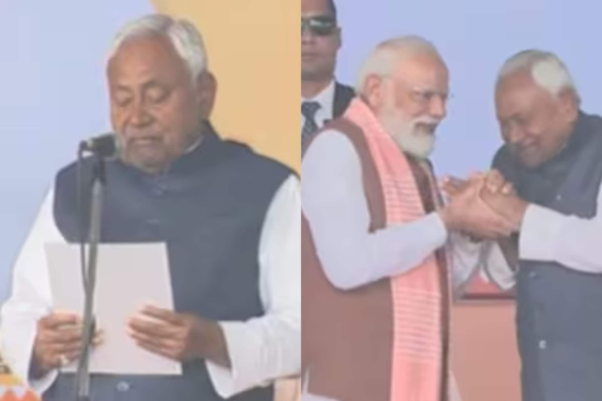 നിതീഷ് കുമാറിന്റെ പത്താമുദയം; ബീഹാർ മുഖ്യമന്ത്രിയായി സത്യപ്രതിജ്ഞ ചെയ്തു