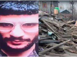 ഡോ. ഉമർ നബി (ഇടത്) പുൽവാമയിൽ പൊളിച്ചുമാറ്റപ്പെട്ട വീടിന്റെ അവശിഷ്ടങ്ങളുടെ ചിത്രം (വലത്) ഡോ. ഉമർ നബി (ഇടത്) പുൽവാമയിൽ പൊളിച്ചുമാറ്റപ്പെട്ട വീടിന്റെ അവശിഷ്ടങ്ങളുടെ ചിത്രം (വലത്)