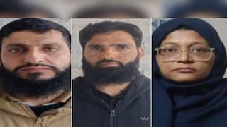 ഡോ. മുസമ്മിൽ (ഇടത്), അദീൽ അഹമ്മദ് റാഥർ (മധ്യത്തിൽ), ഡോ. ഷഹീൻ ഷാഹിദ് (വലത്)