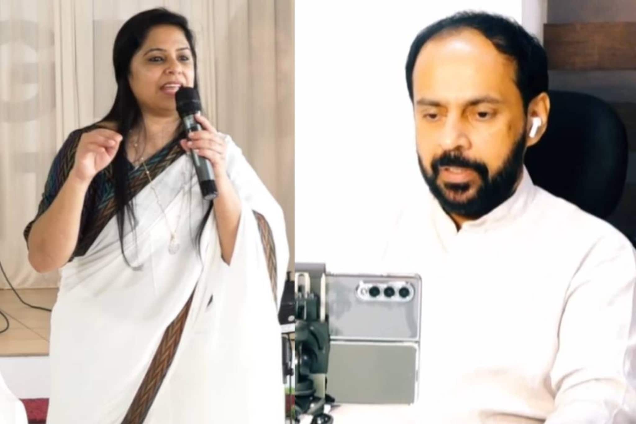 ധ്യാനദമ്പതിമാർ കുടുംബത്തതർക്കം തീര്‍ക്കുന്നതിനിടെ തമ്മിലടിച്ചു; സെറ്റ് അപ് ബോക്സ് എടുത്ത് തലയ്ക്കടിച്ചതിന് ഭർത്താവിനെതിരെ കേസ്