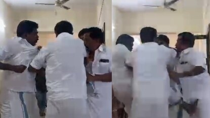 തമ്മിലടിയുടെ വീഡിയോ ദൃശ്യങ്ങളിൽ നിന്ന് തമ്മിലടിയുടെ വീഡിയോ ദൃശ്യങ്ങളിൽ നിന്ന്