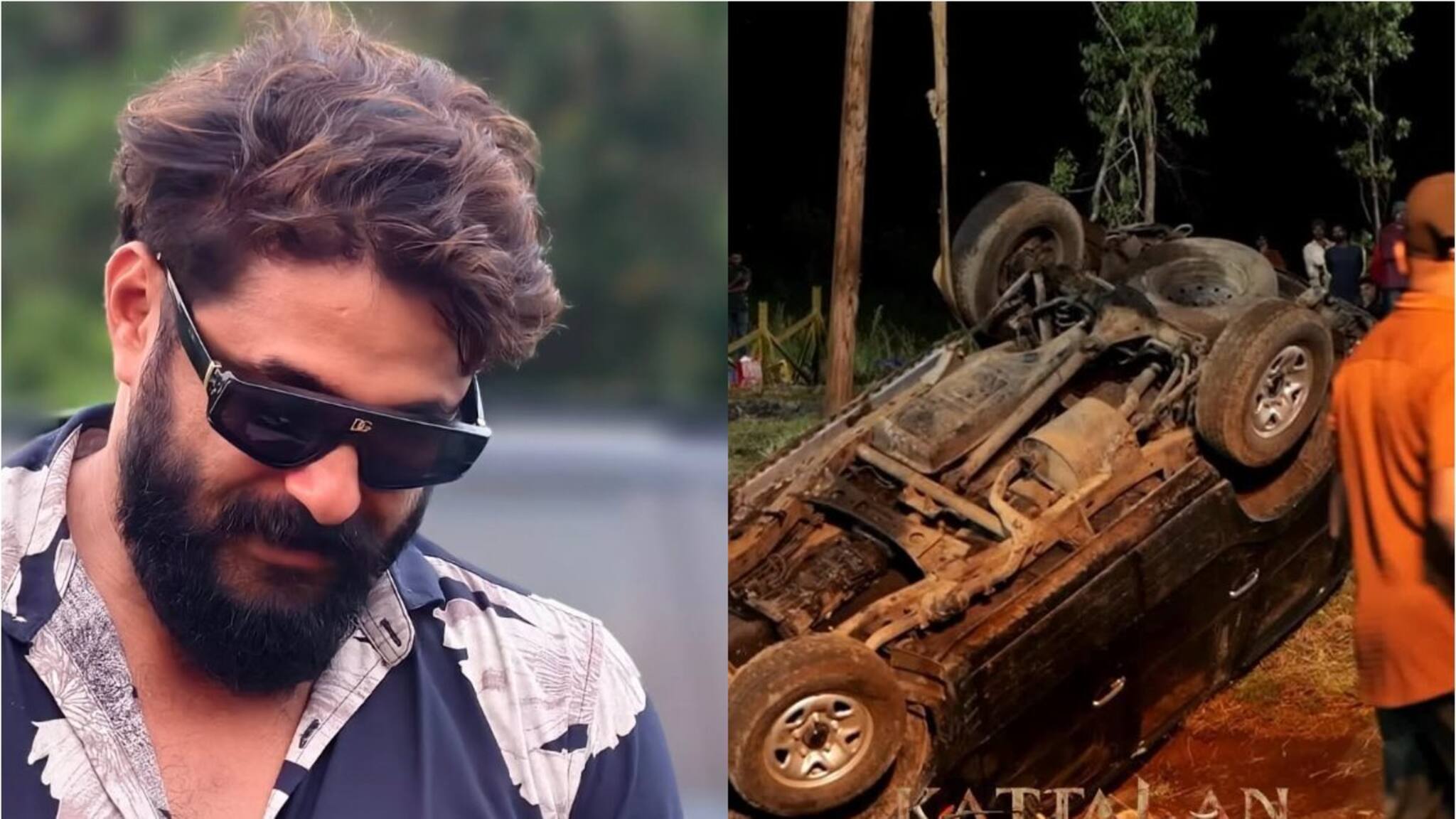 കൊടുംകാട്ടിലെ ഷൂട്ടിങ്ങിൽ പാഞ്ഞോടിവന്ന കാർ തലകീഴായി മറിഞ്ഞു; ആന്റണി വർഗീസിന്റെ 'കാട്ടാളൻ' കാഴ്ച