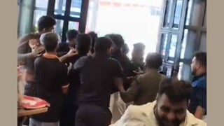 ഹോട്ടൽ സംഘർഷത്തിലെ ദൃശ്യം