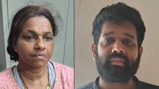 അറസ്റ്റിലായ നിതിനും സന്ധ്യയും 