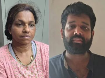 അറസ്റ്റിലായ നിതിനും സന്ധ്യയും അറസ്റ്റിലായ നിതിനും സന്ധ്യയും