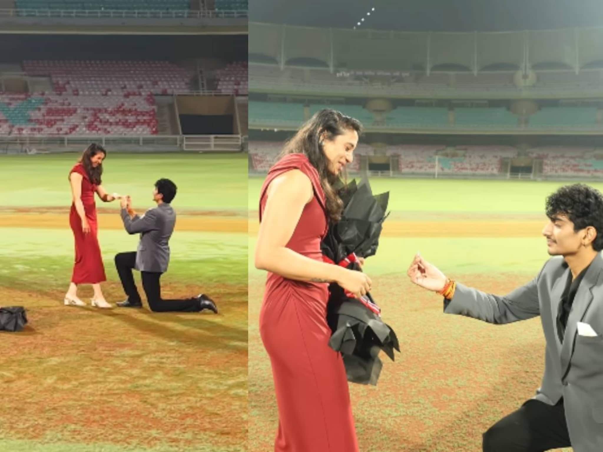 ‘അവൾ യെസ് പറഞ്ഞു’; സ്മൃതിയുടെ കണ്ണുകെട്ടി ലോകകപ്പ് ജയിച്ച സ്റ്റേഡിയത്തിലെത്തിച്ച് പലാഷിന്റെ വിവാഹ അഭ്യർത്ഥന വൈറൽ ‘അവൾ യെസ് പറഞ്ഞു’; സ്മൃതിയുടെ കണ്ണുകെട്ടി ലോകകപ്പ് ജയിച്ച സ്റ്റേഡിയത്തിലെത്തിച്ച് പലാഷിന്റെ വിവാഹ അഭ്യർത്ഥന വൈറൽ