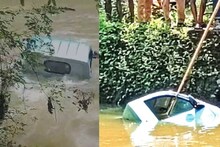 ഫ്ലാഗ് ഓഫ് ചെയ്തതിന് പിന്നാലെ ഹരിതകര്‍മസേനാ വാഹനം പുഴയിലേക്ക്; ആരോഗ്യ സ്ഥിരംസമിതി അധ്യക്ഷനടക്കം വെള്ളത്തിൽ