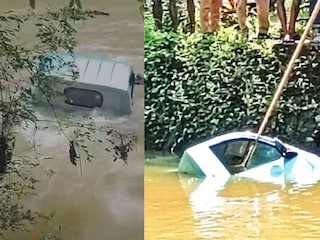 വാഹനം പുഴയിൽ വാഹനം പുഴയിൽ