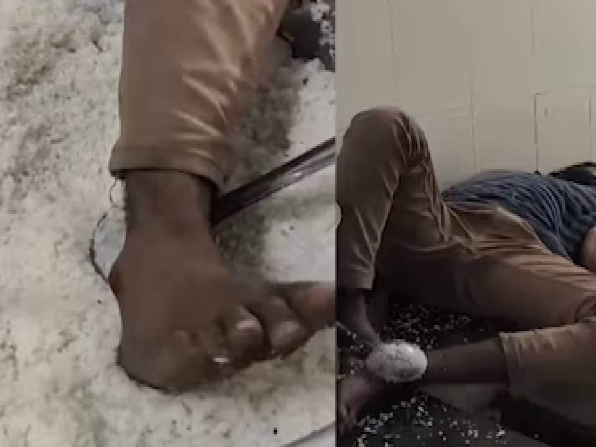 മദ്യപിച്ച് ലക്കുകെട്ട  വാച്ച്മാന്‍ കിടന്നുറങ്ങിയത് കോളേജ് വിദ്യാര്‍ഥികള്‍ക്ക് കഴിക്കാനുള്ള ചോറിൽ കാല് വെച്ച്