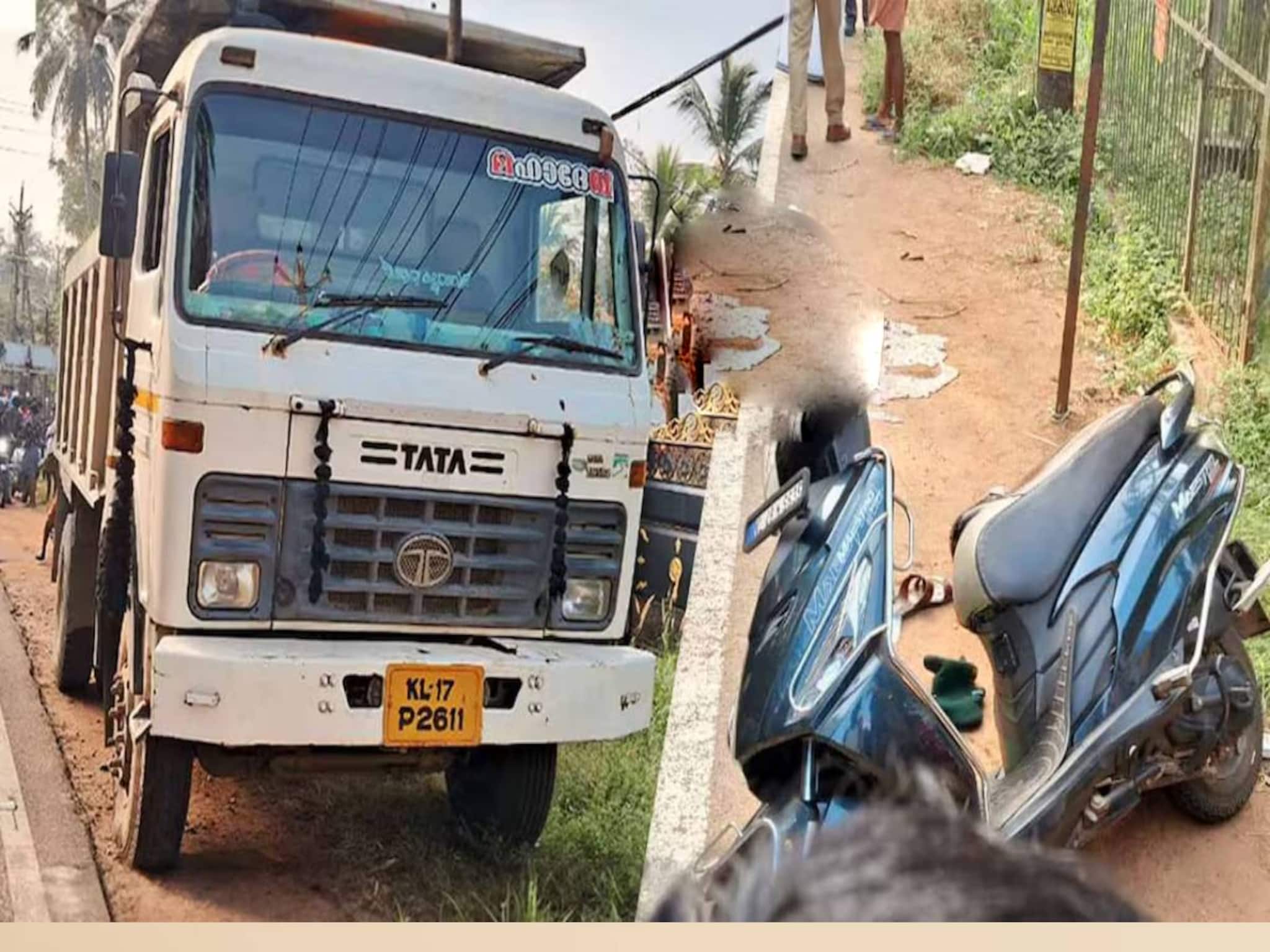 പാലക്കാട് സ്കൂട്ടറിന് പിന്നിൽ ടോറസ് ലോറി ഇടിച്ച് മൂന്ന് വയസുകാരിയും അമ്മയും മരിച്ചു