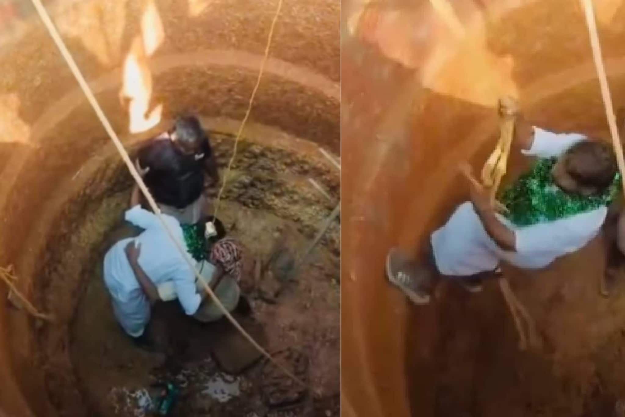 ജയത്തിന് നന്ദി പറയാൻ സ്ഥാനാർഥി കിണറ്റിൽ