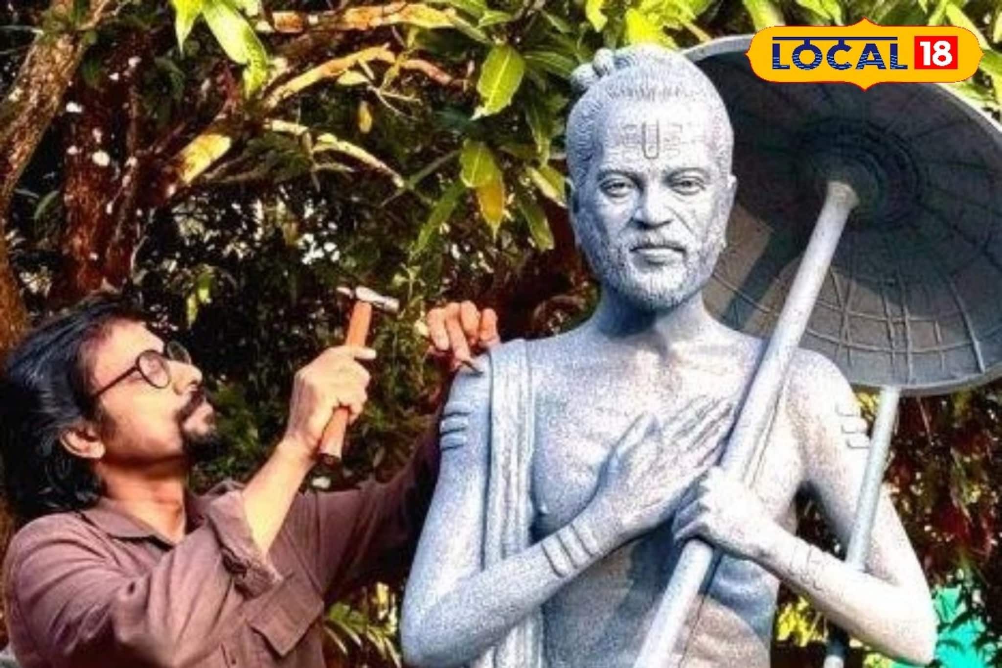 ഓലക്കുടയും അവില്പൊതിയുമായി കുചേലൻ ഗുരുവായൂരപ്പന് മുന്നിൽ; ആറടി ഉയരമുള്ള ശില്പം നിർമ്മിച്ചത് ഉണ്ണി കാനായി