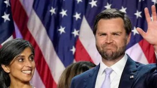 ജെ.ഡി. വാൻസും ഭാര്യ ഉഷയും 