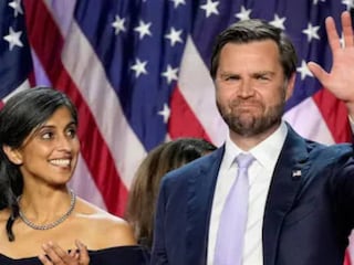 ജെ.ഡി. വാൻസും ഭാര്യ ഉഷയും 