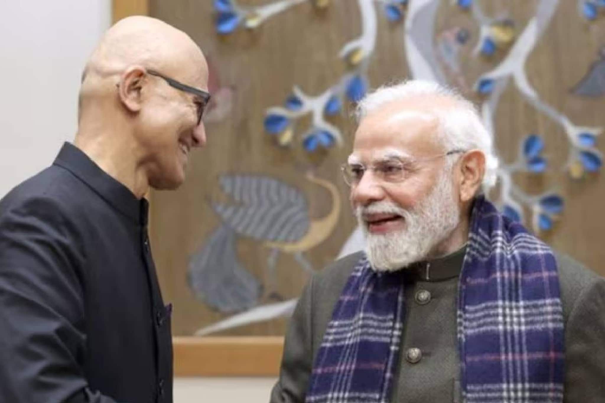 എഐയ്ക്കായി ഇന്ത്യയില്‍ 1.5 ലക്ഷം കോടി രൂപയുടെ നിക്ഷേപവുമായി മൈക്രോസോഫ്റ്റ്; സത്യ നാദെല്ല പ്രധാനമന്ത്രിയുമായി കൂടിക
