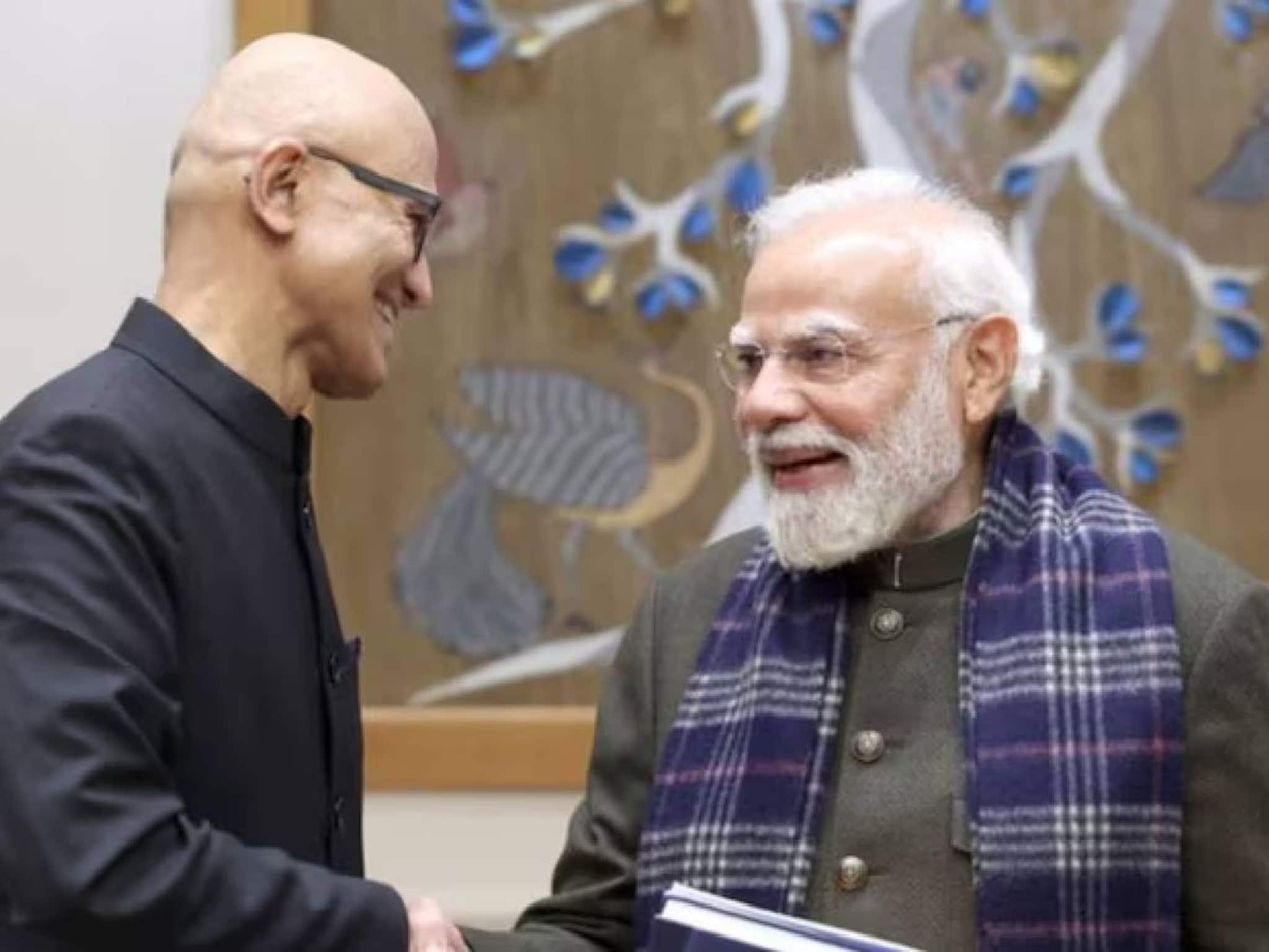 എഐയ്ക്കായി ഇന്ത്യയില്‍ 1.5 ലക്ഷം കോടി രൂപയുടെ നിക്ഷേപവുമായി മൈക്രോസോഫ്റ്റ്; സത്യ നാദെല്ല പ്രധാനമന്ത്രിയുമായി കൂടിക