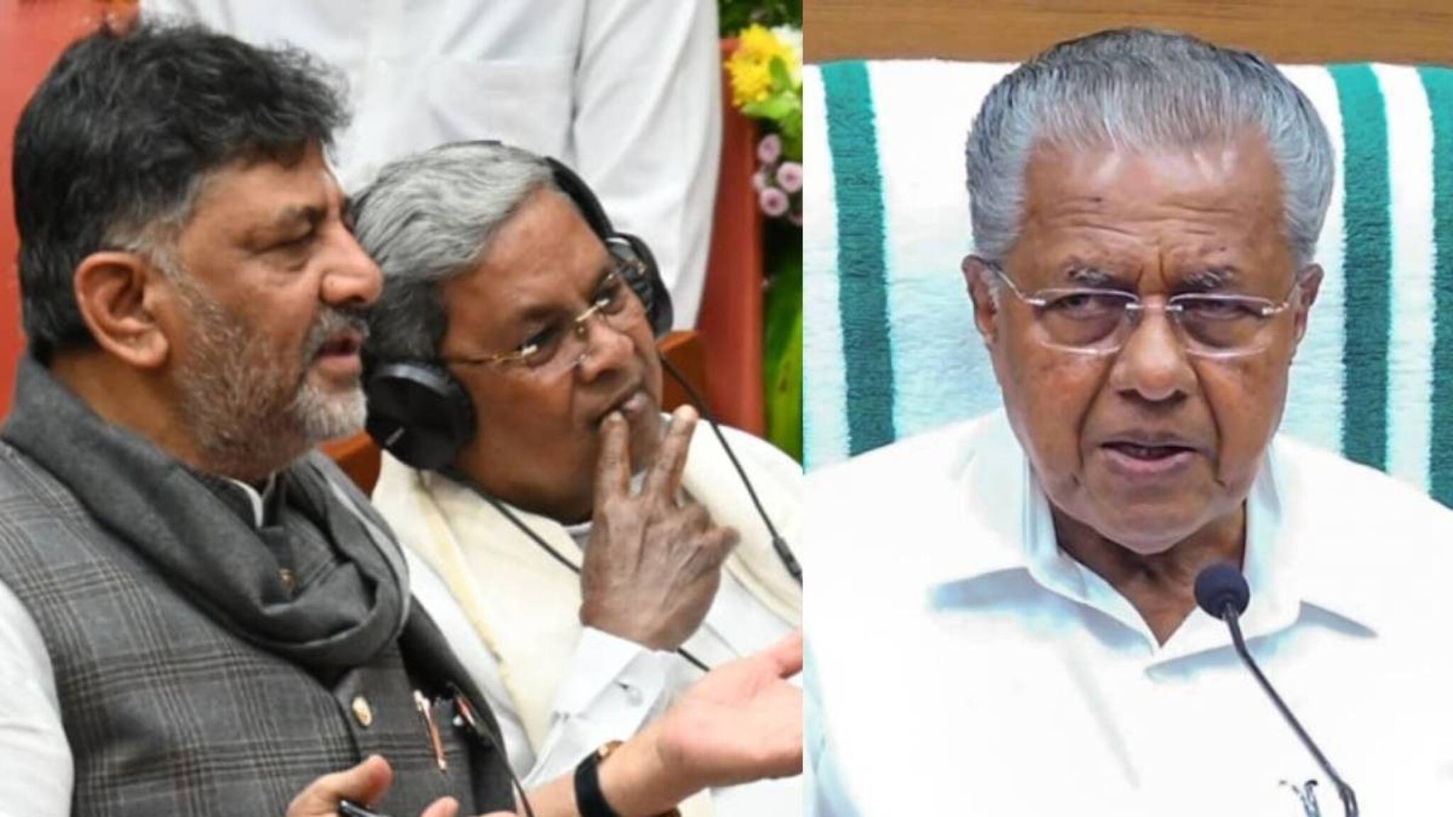 പിണറായി വിജയനെതിരെ കർണാടക മുഖ്യമന്ത്രി സിദ്ധരാമയ്യയും ഉപമുഖ്യമന്ത്രി ‍ഡി കെ ശിവകുമാറും