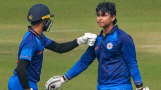 സെഞ്ചുറി പൂർത്തിയാക്കിയ വൈഭവ് സൂര്യവംശി  (PTI)