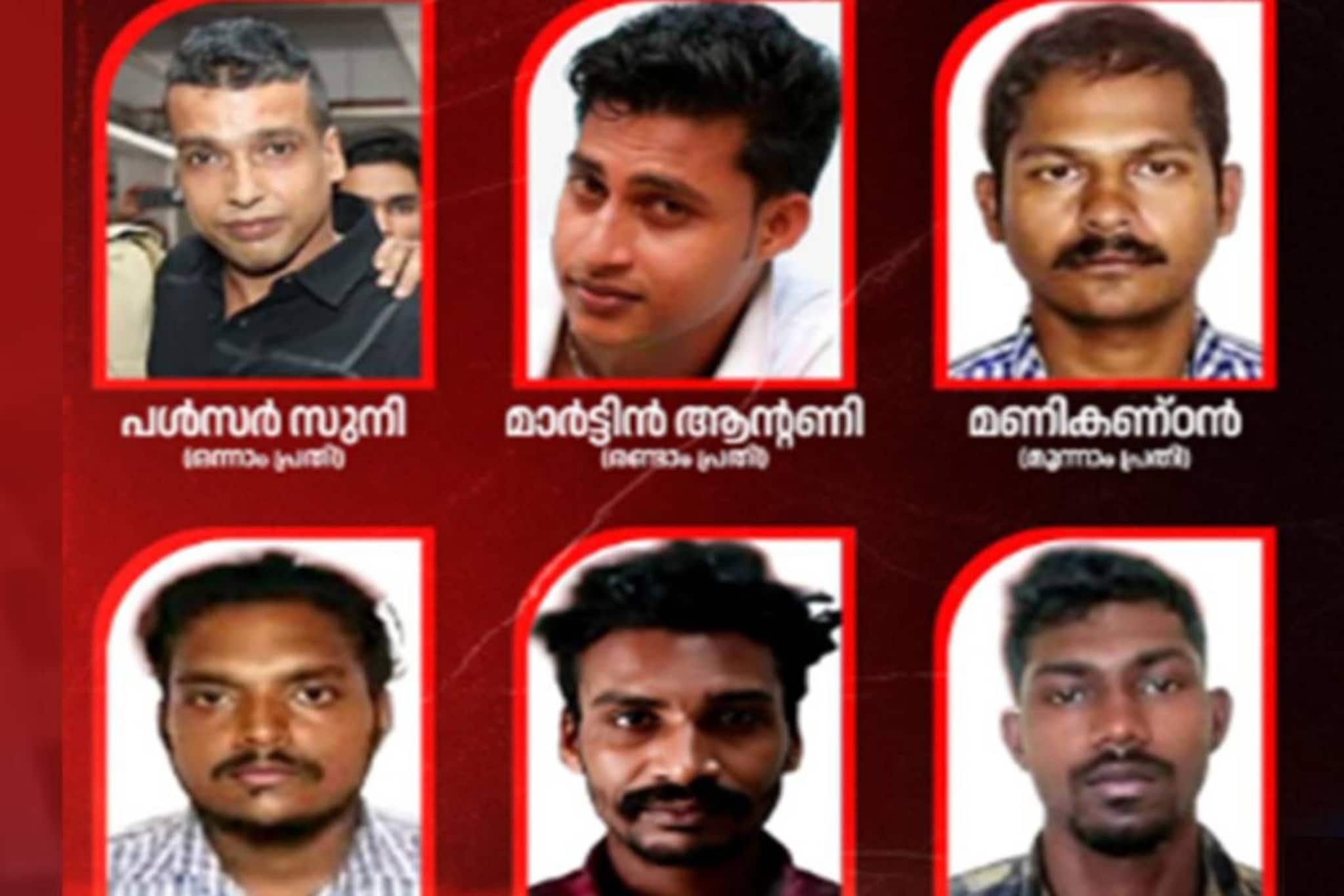 നടിയെ ആക്രമിച്ച കേസിൽ ആറ് പ്രതികൾക്ക് 20 വർഷം കഠിന തടവ്