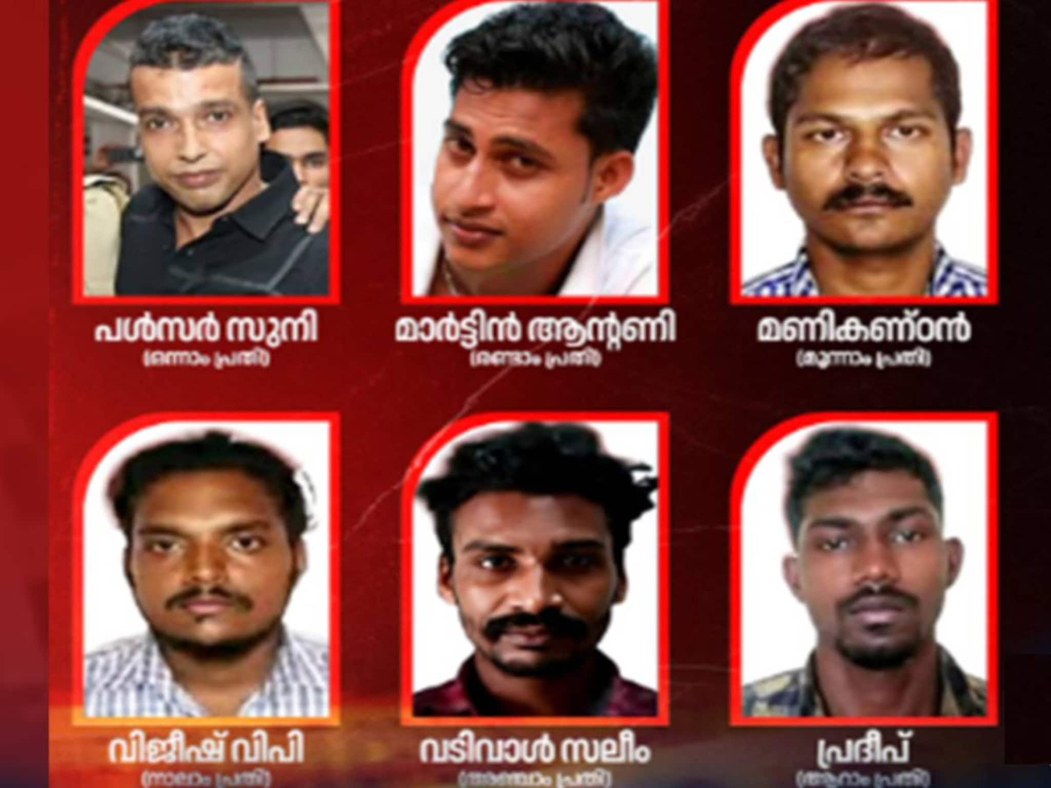 നടിയെ ആക്രമിച്ച കേസിൽ ആറ് പ്രതികൾക്ക് 20 വർഷം കഠിന തടവ്