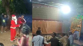 കരോൾ സംഘം പാട്ടു പാടിയപ്പോൾ അവർക്ക് താളമേളങ്ങളുമായി ഭജന സംഘം ഒപ്പം കൂടി കരോൾ സംഘം പാട്ടു പാടിയപ്പോൾ അവർക്ക് താളമേളങ്ങളുമായി ഭജന സംഘം ഒപ്പം കൂടി